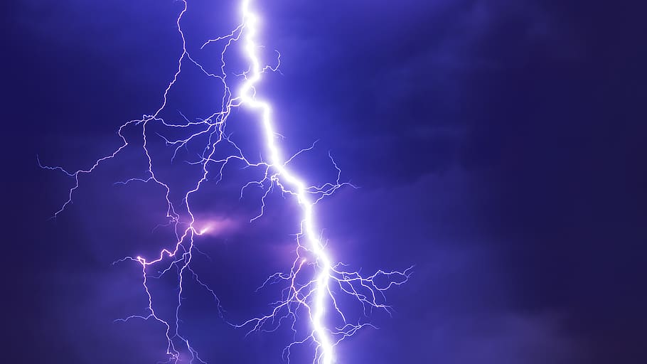 lightning graphic wallpaper, power in nature, cloud - sky, storm HD wallpaper