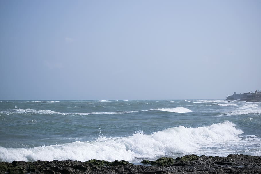 sea, rocks, costa, water, cliffs, landscape, holidays, puglia HD wallpaper