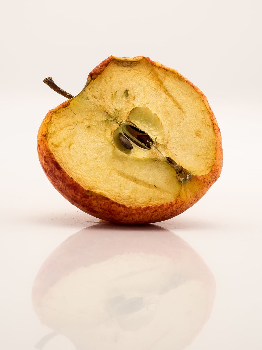 apple, dry, stock, studio shot, fruit, food, food and drink HD wallpaper