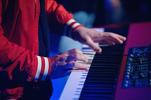 person playing keyboard, piano, leisure activities, musical instrument HD wallpaper