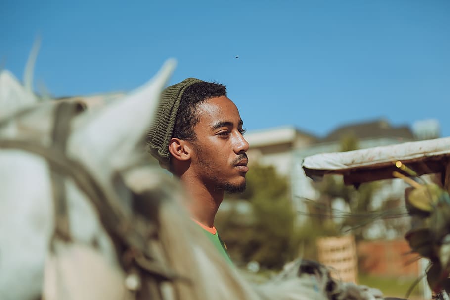 man wearing gray knit cap, human, person, ethiopia, clothing HD wallpaper