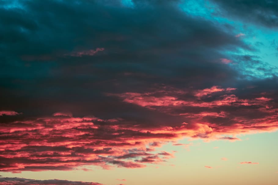 sky, clouds, dawn, colors, cloud - sky, beauty in nature, sunset HD wallpaper