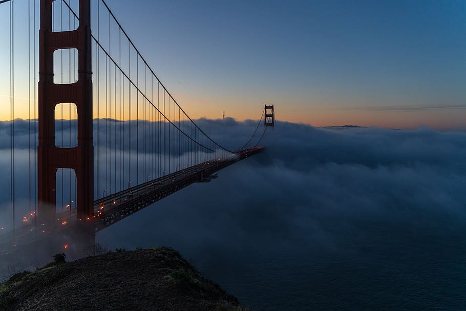 golden gate bridge, sky, suspension bridge, architecture, built structure HD wallpaper