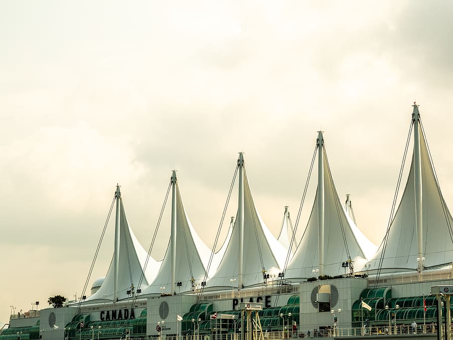 white building, transportation, architecture, sky, bridge, cloud - sky HD wallpaper