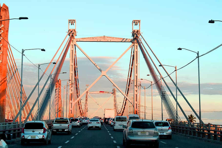 bridge, transit, highway, architecture, transport, city, speed HD wallpaper