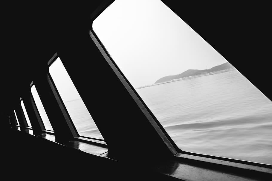 ship, corridor, sky, architecture, built structure, no people HD wallpaper