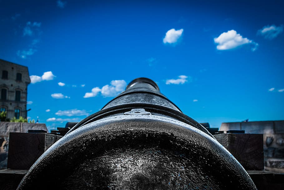 Close-up of Photo of A Cannon, architecture, artillery, building HD wallpaper