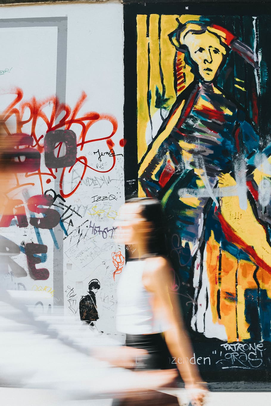 poster, advertisement, human, person, art, painting, graffiti HD wallpaper