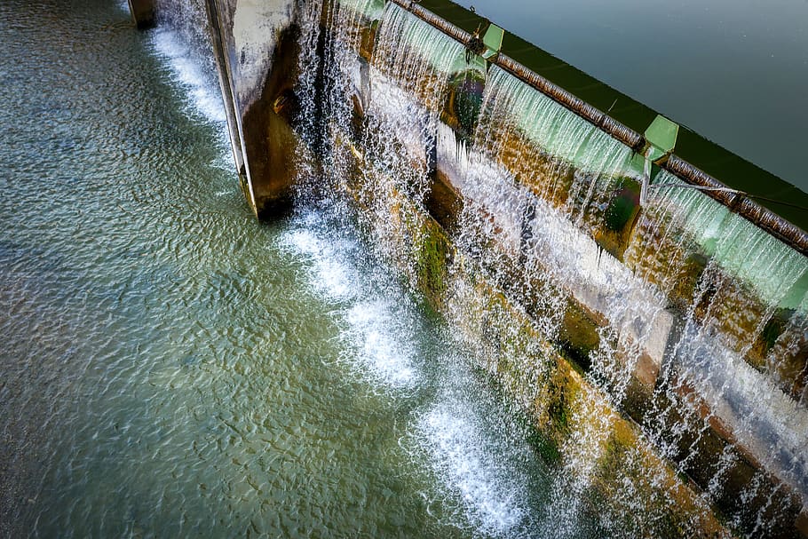 waterworks, barrage, artificial, kuhsee, augsburg, historically, HD wallpaper