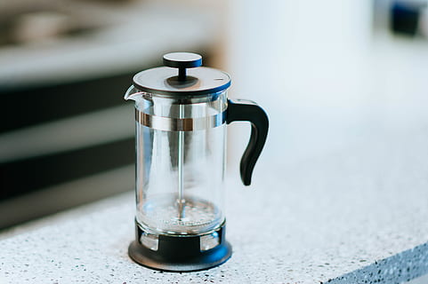 black coffee press, bottle, shaker, pot, pottery, appliance, cup HD wallpaper
