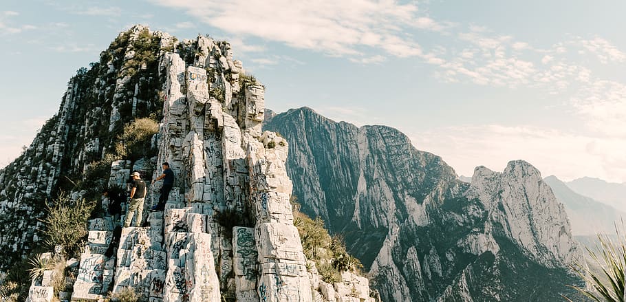 mexico, monterrey, mountain, rock, sky, nature, rock formation HD wallpaper