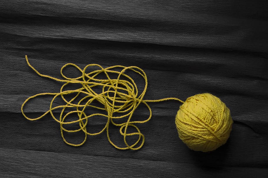 thread, yellow, cotton, color, craft, textile, hobby, design
