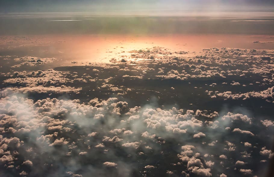 Scenic View of Sky During Dusk, cloudiness, clouds, cloudscape HD wallpaper