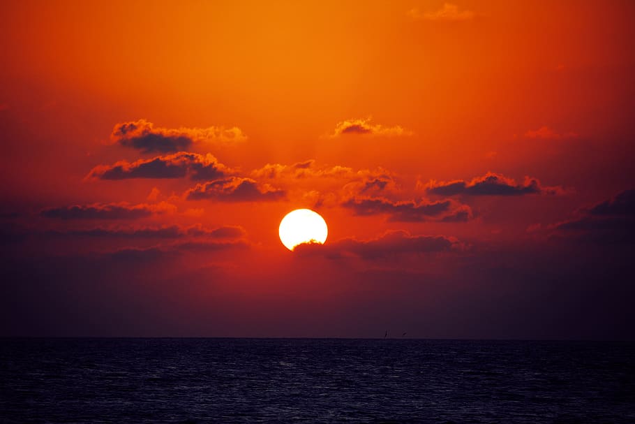 nature, outdoors, sky, sunlight, red sky, sunset, dawn, dusk HD wallpaper