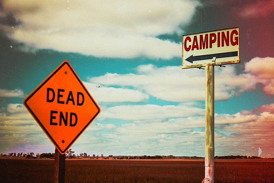 Dead End signage, road sign, street sign, united states, pacific junction, HD wallpaper