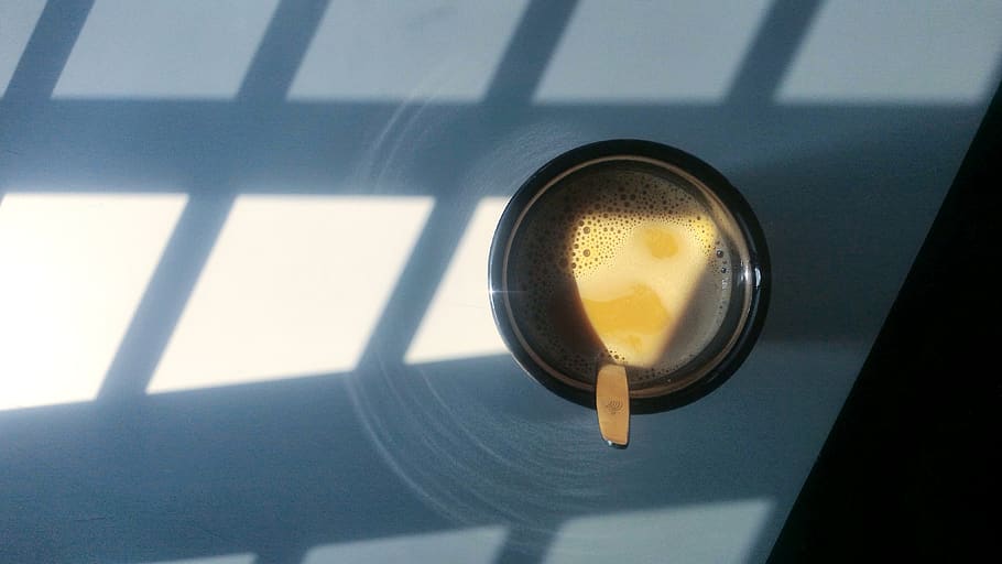 coffee, brown, caffeine, morning, ray of lights, shadow, highlight HD wallpaper