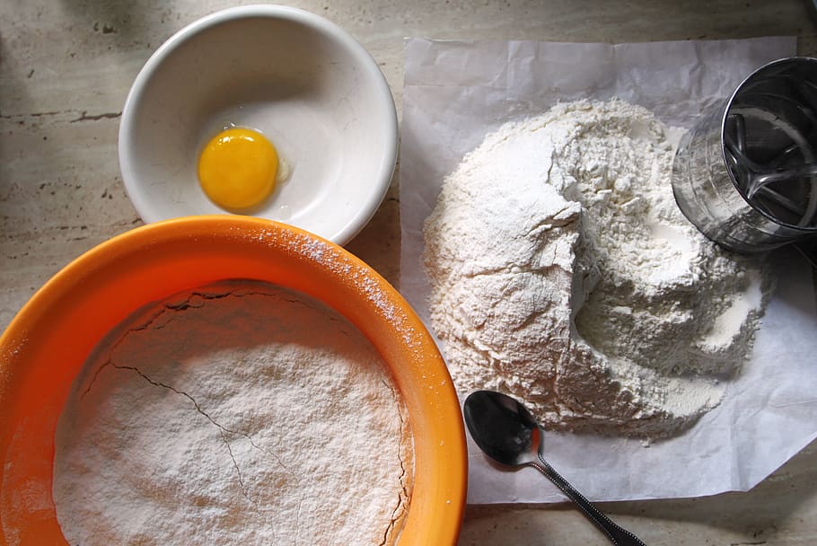 cake yeast, egg, pastries, burning, kitchen, dessert, flour HD wallpaper