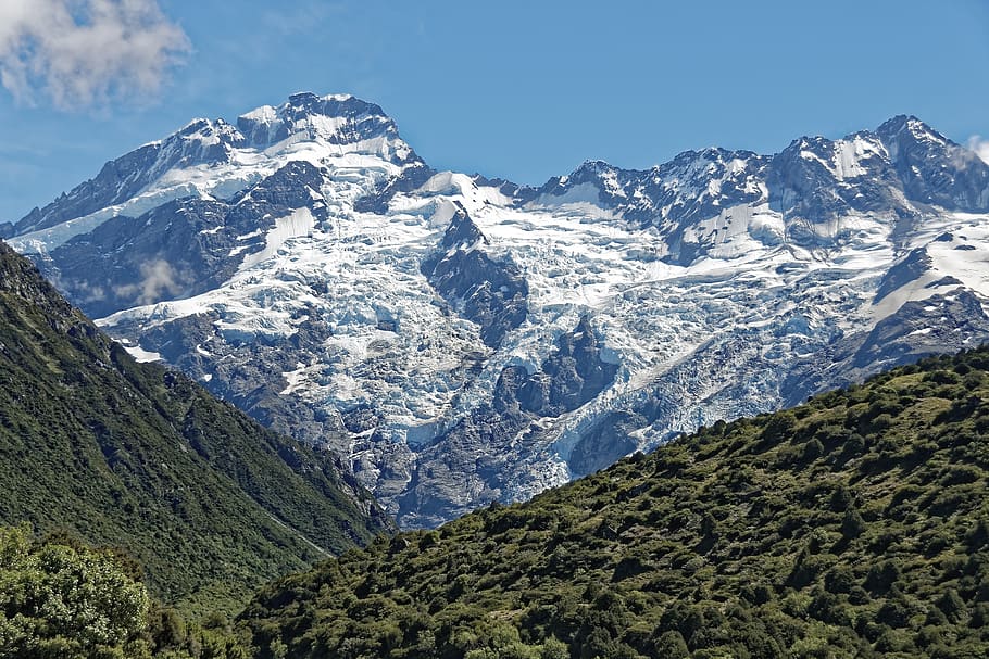 new zealand, aoraki mount cook national park, mount sefton