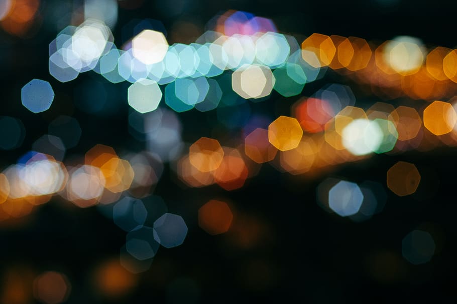 nokeh, night, light, nikkor, 50mm, defocused, illuminated, circle HD wallpaper