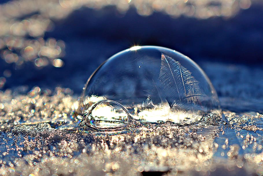 frozen bubble, soap bubble, ice bubble, frost bubble, eiskristalle HD wallpaper