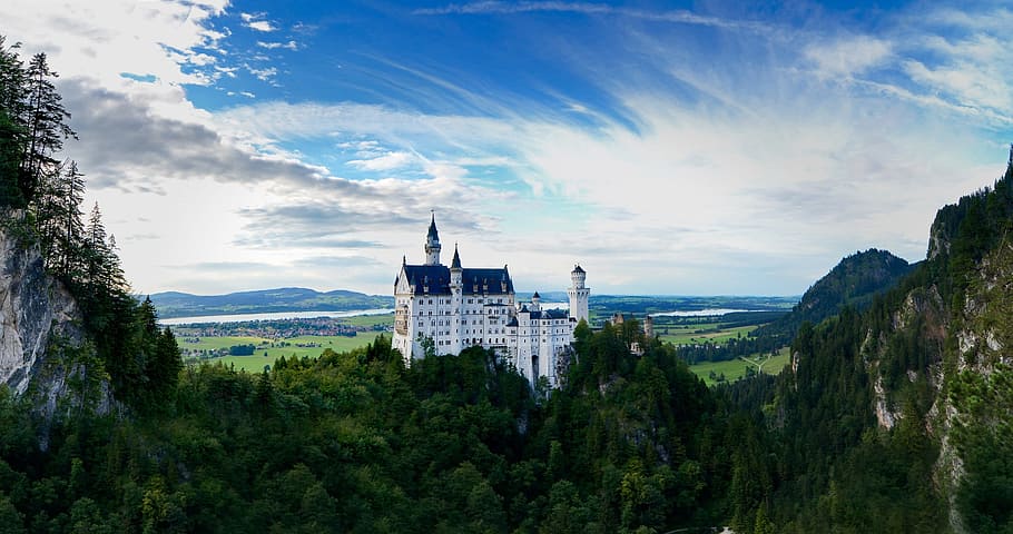 neuschwanstein, construction, architecture, keep, building HD wallpaper