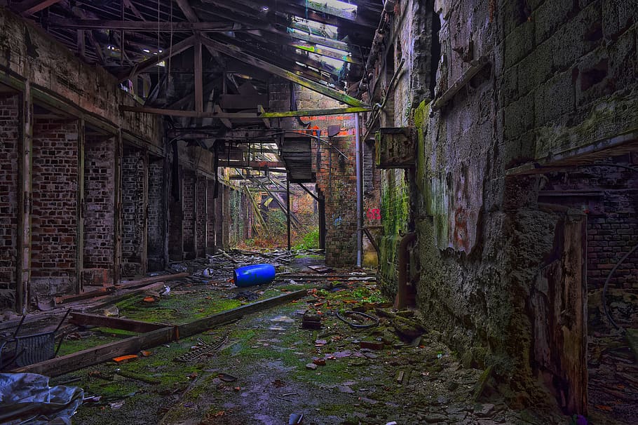 lost places, factory, pforphoto, hall, atmosphere, abandoned, HD wallpaper