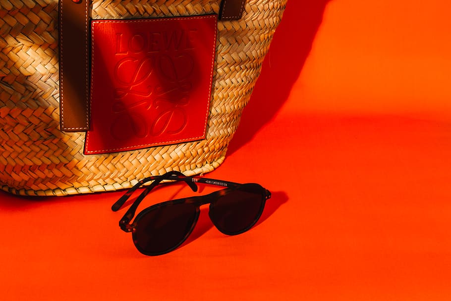 black sunglasses, fashion, shoe, studio shot, red, high heels HD wallpaper