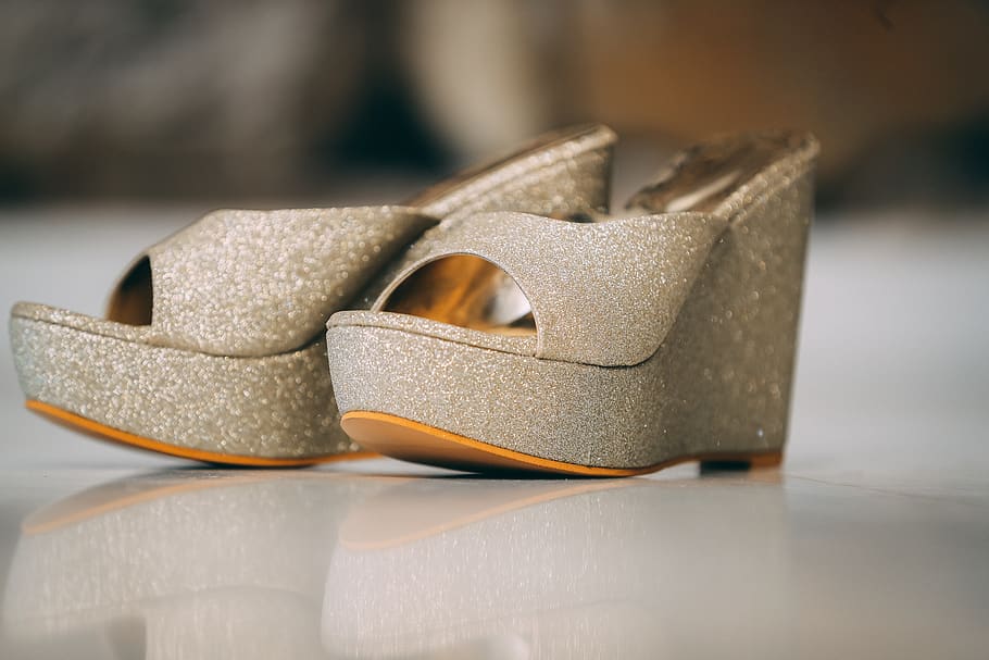 sandals, wedding, heels, bride, shoe, fashion, modern, indoors HD wallpaper