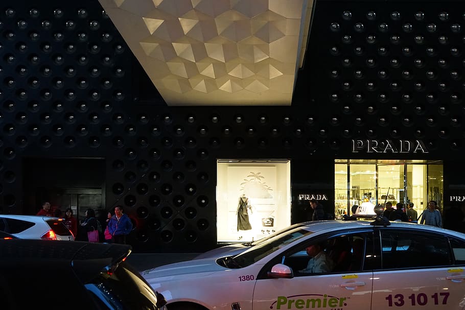 australia, sydney, prada, traffic, shopping, retail, taxi, facade HD wallpaper