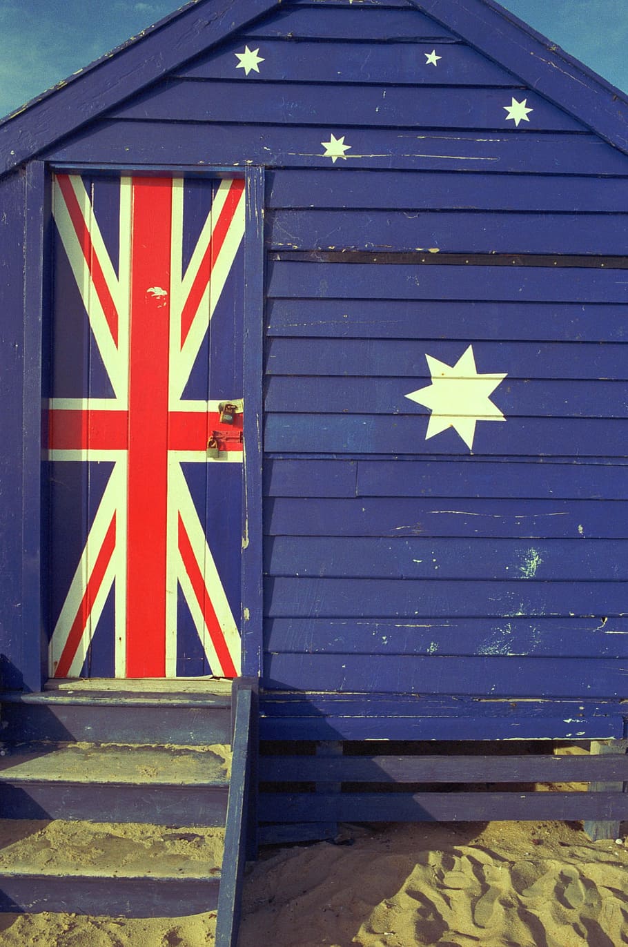 bruge eksplicit forene HD wallpaper: Blue House, architecture, australian flag, barn, Brighton  Australia | Wallpaper Flare