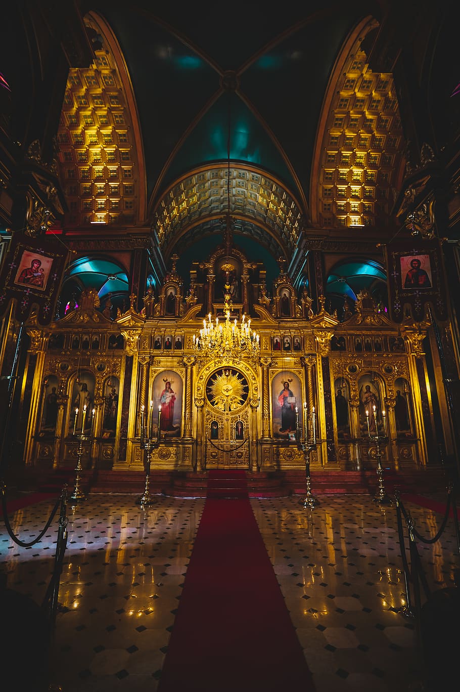 Brown Building Interior, aisle, altar, ancient, architecture HD wallpaper