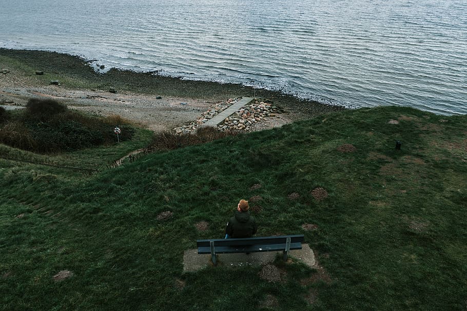 denmark, ertebølle, cliffs, beach, drone, discover, mavic2 HD wallpaper