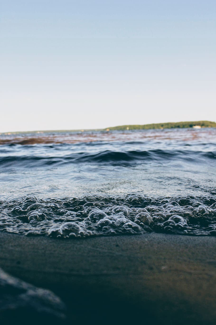sea, wave, water, motion, sky, aquatic sport, surfing, clear sky HD wallpaper