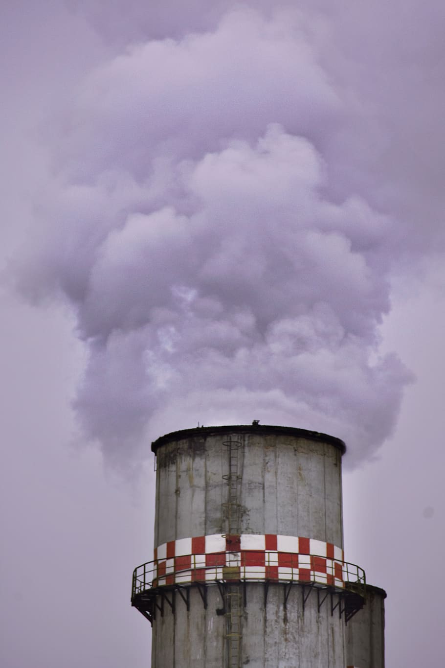 Factory Chimney Producing Smoke, air pollution, industrial plant