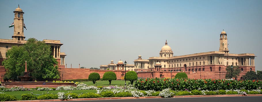 india, new delhi, government, parliament, architecture, built structure, HD wallpaper