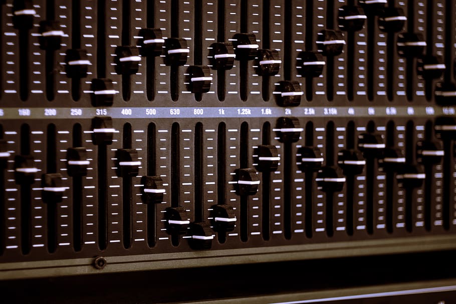 gray audio mixer, electronics, hardware, electronic chip, computer HD wallpaper
