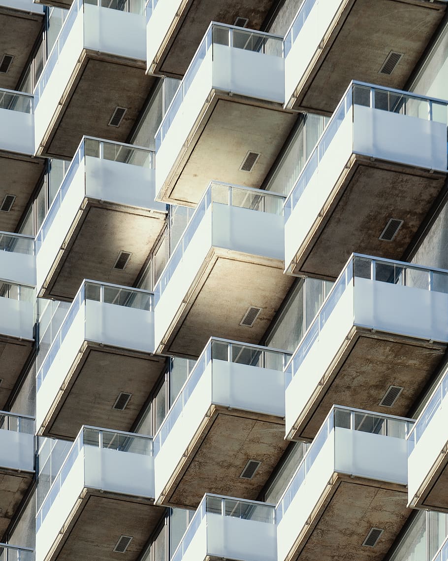 white balcony, architecture, built structure, full frame, no people HD wallpaper