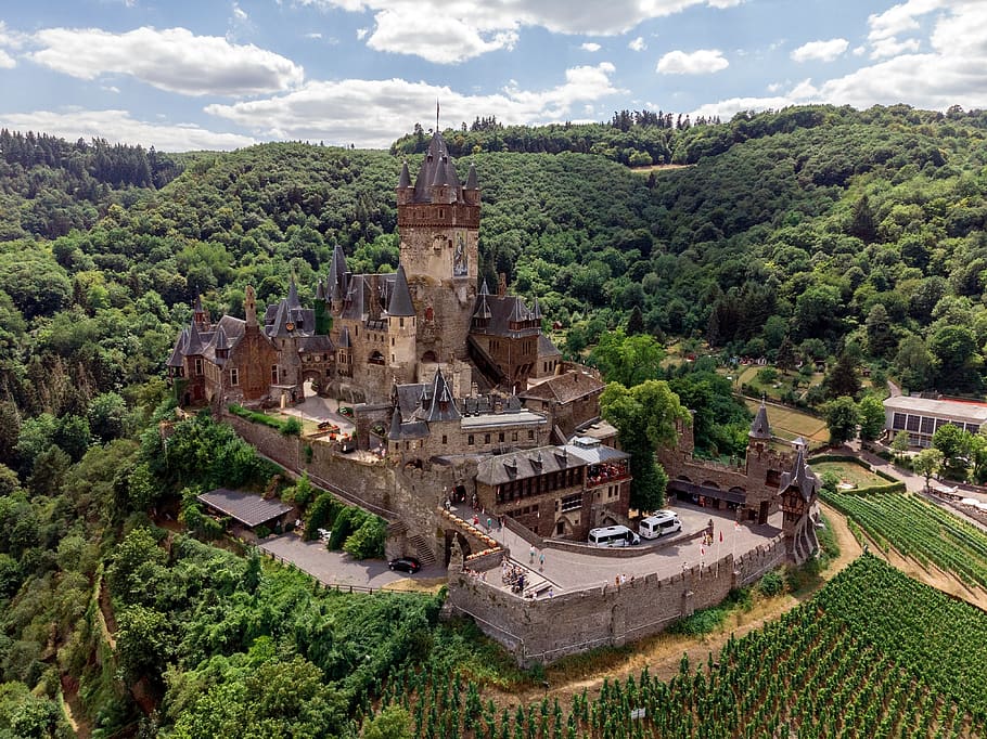 cochem, castle, architecture, imperial castle, imposing, building HD wallpaper