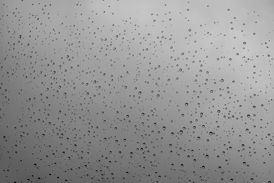 Water Droplets on Glass, clear, close-up, colors, drops of water HD wallpaper