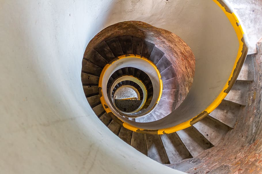 stairs, snail, lighthouse, architecture, structure, round, the structure of the HD wallpaper