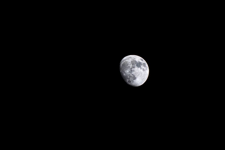 moon, sky, night, moonlight, astronomy, dark, universe, long exposure HD wallpaper