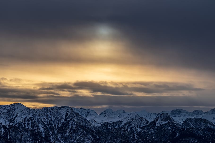 snow covered mountain, mountain range, nature, outdoors, peak HD wallpaper