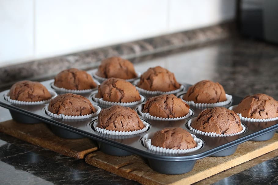 muffin, sheet, baking, dessert, food, food and drink, sweet food HD wallpaper