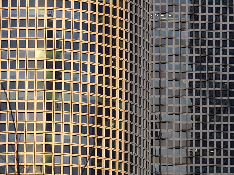 glass building during daytime, windows, architecture, israel HD wallpaper