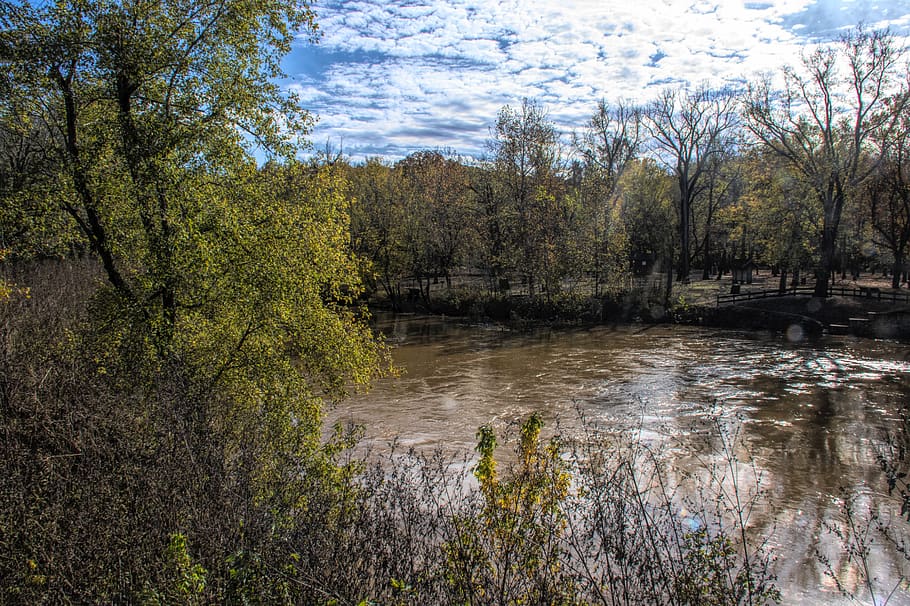 river, water, trees, scenic, nature, landscape, outdoor, outdoors HD wallpaper