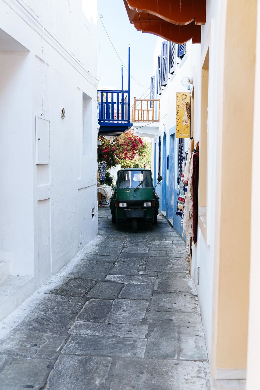 path, walkway, sidewalk, pavement, flagstone, city, nisyros HD wallpaper