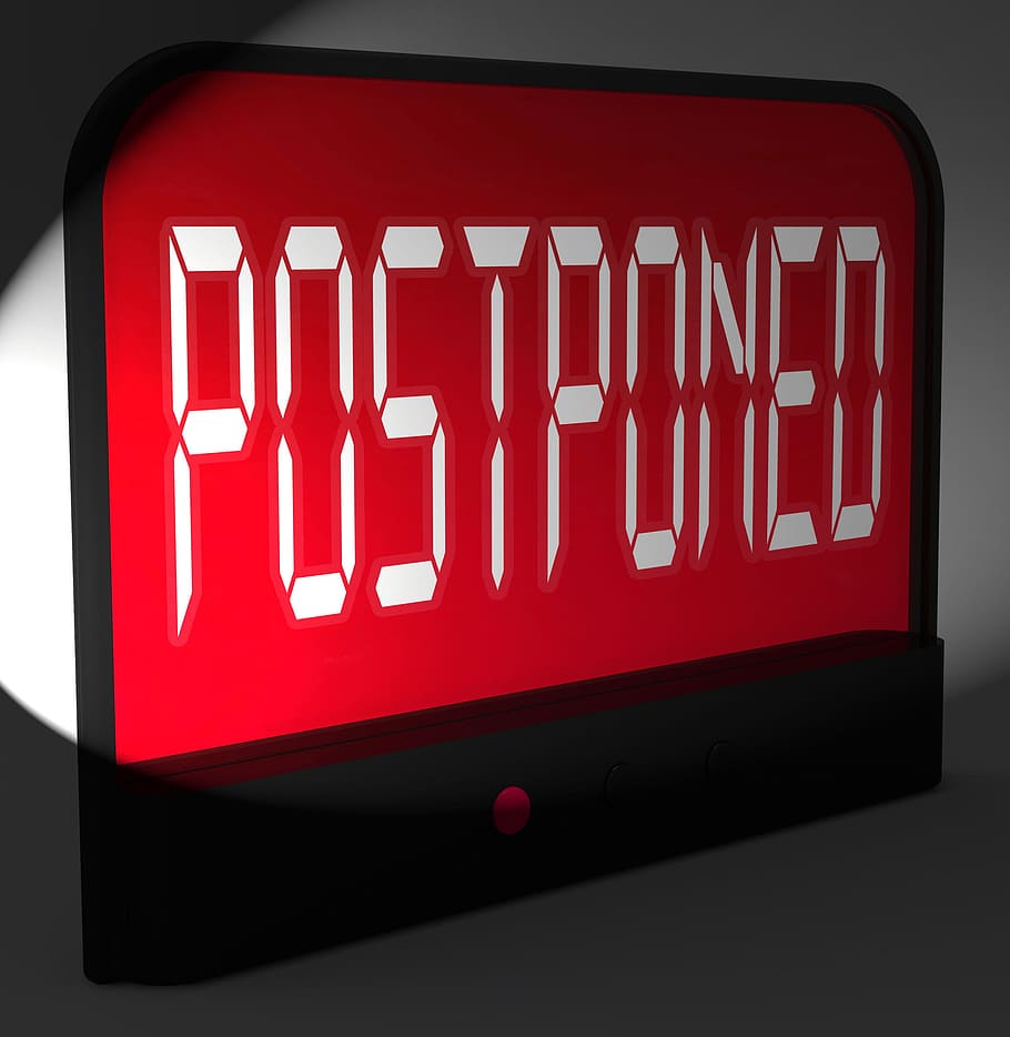 Postponed Digital Clock Meaning Delayed Until Later Time, defer, HD wallpaper