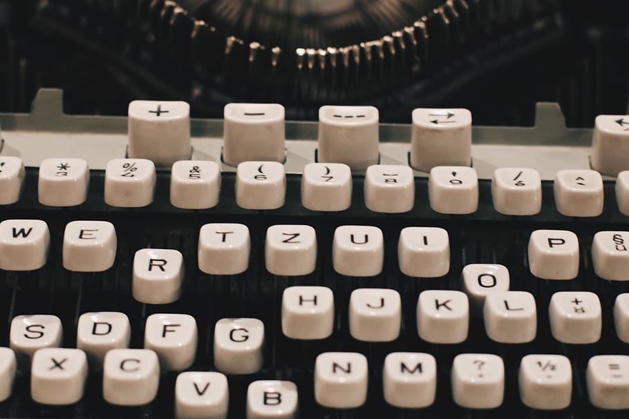 Close-up Photography Of Typewriter, alphabet, technology, letter HD wallpaper