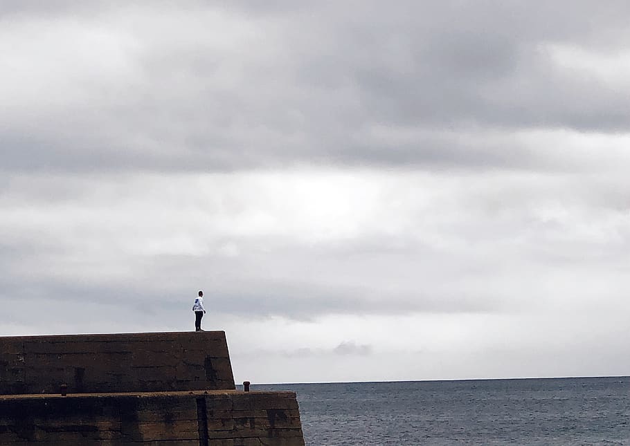 ocean, vision, sky, sea, cloud - sky, water, horizon, horizon over water HD wallpaper