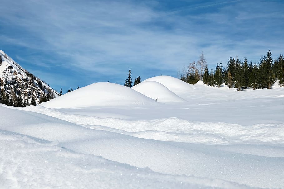 nature, landscape, wintry, winter, deep snow, dream winter HD wallpaper